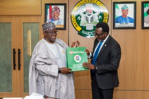 Photonews: The National President of NACCIMA, Engr. (Dr) Jani Ibrahim led a high level delegation to NAICOM to explore collaborative opportunities on literary and advocacy for the benefit of members of NACCIMA